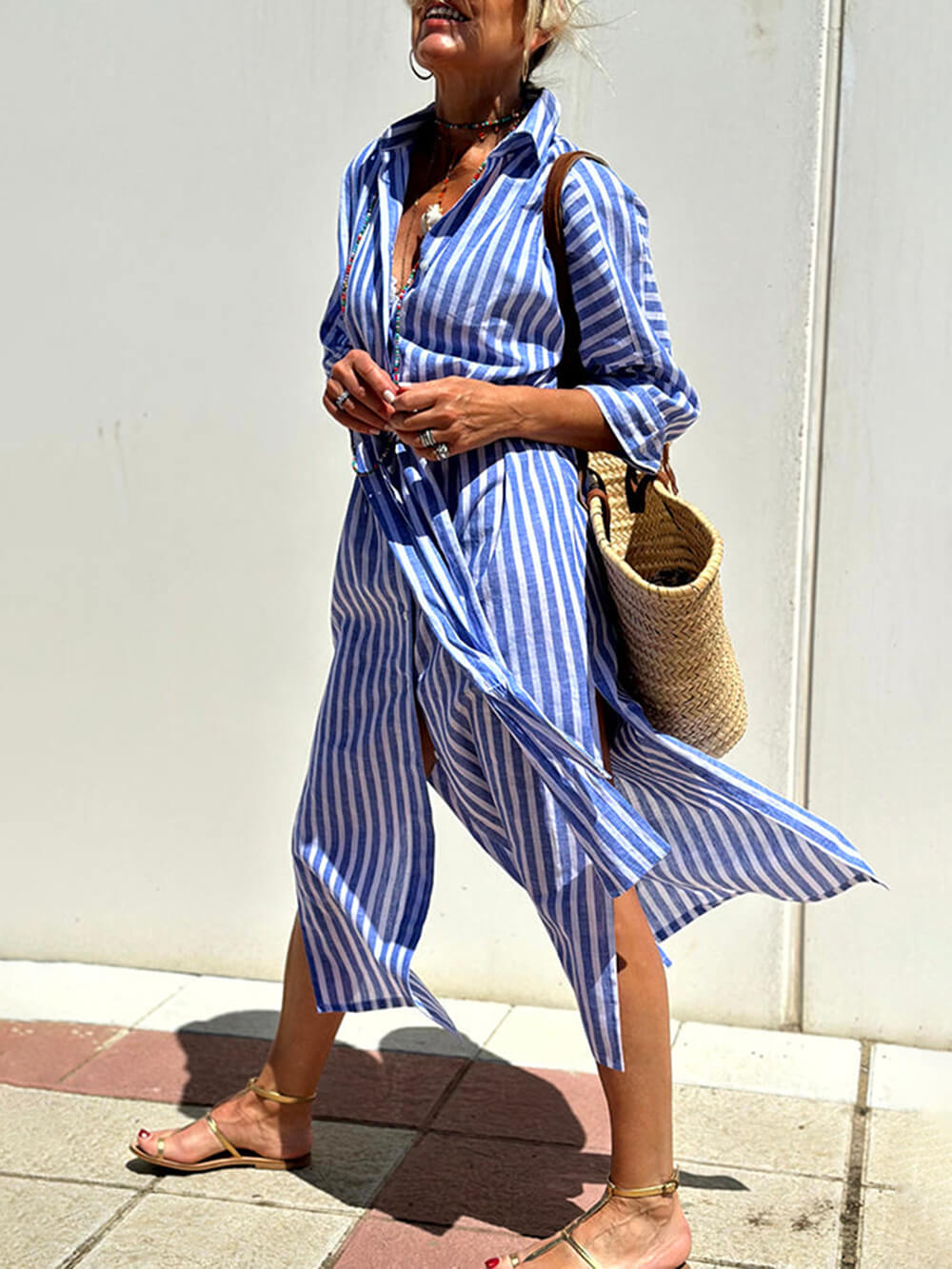 ELLE - STRIPED DRESS SHIRT