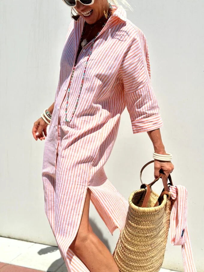 ELLE - STRIPED DRESS SHIRT